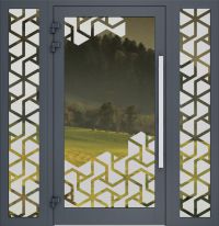 Sandgestrahlte Scheibe – Beispiel 7