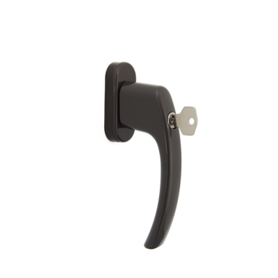 Abschliessbarer fenstergriff braun