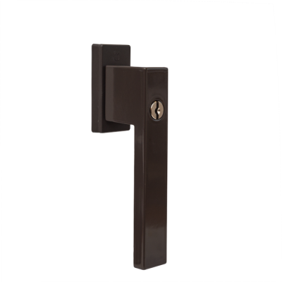 Abschliessbarer fenstergriff braun RAL8019 - DUBLIN